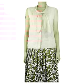 Chanel-Neutral ramie top - size UK 10-Other