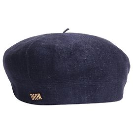 Christian Dior Navy blue Beret knit hat Blue