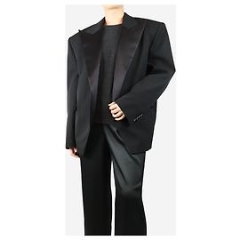 Magda Butrym Black wool blazer - size UK 8 Black