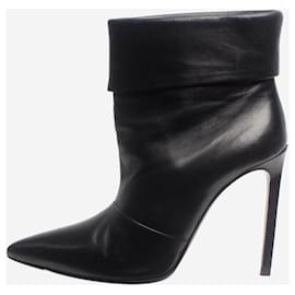 Saint Laurent-Saint Laurent Black Janis ankle boots - size EU 38.5-Black