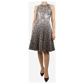 Prada Multicolour sleeveless floral jacquard midi dress - size UK 8 Multiple colors
