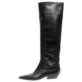 Khaite Black leather knee-high boots - size EU 38 Black