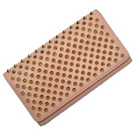 Christian Louboutin Pink Leather Long Wallet Pink