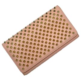 Christian Louboutin-Portefeuille long en cuir rose Christian Louboutin-Rose