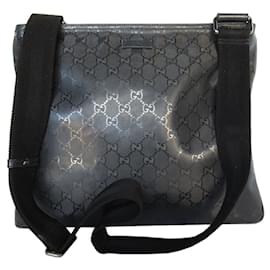 Gucci-Bolsa de Ombro GUCCI GG Impressa Preta-Preto