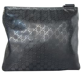 Gucci-Bolsa de Ombro GUCCI GG Impressa Preta-Preto