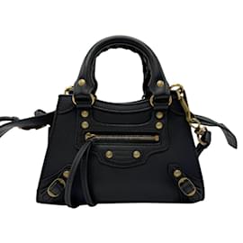 Balenciaga-Balenciaga Neo Classic City Nano Leather Handbag-Black