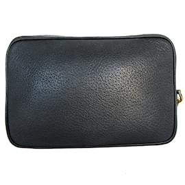 Versace-Versace Medusa Leather Clutch Bag-Black