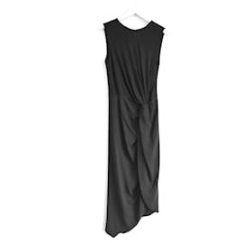 Dolce & Gabbana-Dolce & Gabbana Sleeveless Draped Front Black Dress-Black