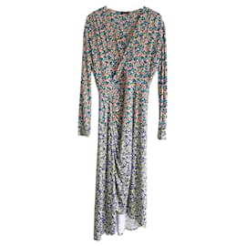 Autre Marque-Atlein Ditsy Floral Wrap Front Jersey Dress-Multiple colors