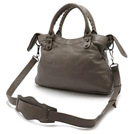 Balenciaga-Balenciaga Leather The Town Handbag 2WAY-Grey