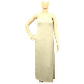 Armani MANI Trägerkleid aus Polyester Beige