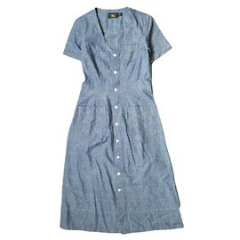Ralph Lauren Vestido de chambray índigo RRL de algodón Azul