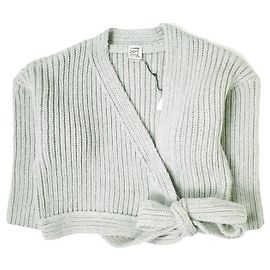 Autre Marque Baserange MEA WRAP Strickjacke aus recycelter Wolle Grau