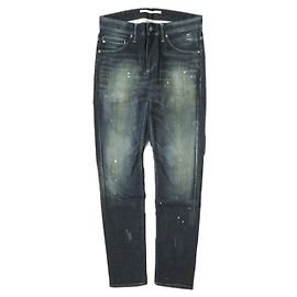 Autre Marque e JEANS e-801 SLIM STRETCH Cotton Denim Pants Dark blue