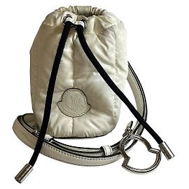 Moncler Nylon Down Shoulder Bag Unisex White
