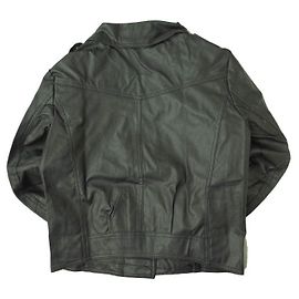 Autre Marque Faux Leather Double Riders Jacket L Black Black