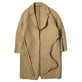 Autre Marque Abrigo Melton Pile Cut 45R Camel Camello