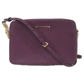 Michael Kors Leather Shoulder Bag PS-1806 Purple