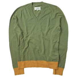 Maison Martin Margiela Maison Margiela 14 S50HA0700 S15858 Leinen Wolle Kalbsleder Strick Grün