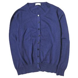 Autre Marque Cardigan en coton à maille fine Cruciani Bleu Marine