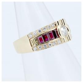 Autre Marque-Korloff Ruby Diamond Ring K18YG Yellow Gold-Golden