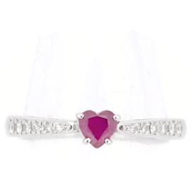 Autre Marque-Star Jewelry Ruby Diamond Ring Pt950 Platinum-Other