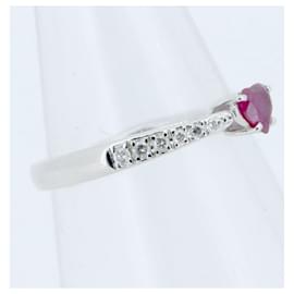 Autre Marque-Star Jewelry Ruby Diamond Ring Pt950 Platinum-Other