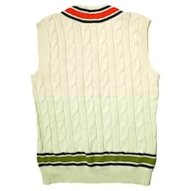 Ralph Lauren-Ralph Lauren Cotton Cricket Vest Sweater-Cream