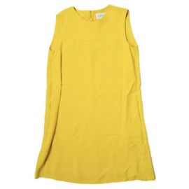 Autre Marque J&M Davidson Rayon Acetate One Piece Dress Yellow