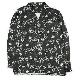 Autre Marque MOJITO × BEAMS PLUS CAMICIE ASSENZA HAWAI Camicia in Cotone a Maniche Lunghe Edizione Limitata Nero