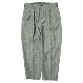 Autre Marque Green Label Relaxing Tapered Pants Polyester Wool Brown