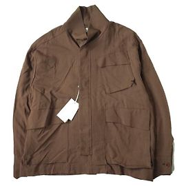Autre Marque UNDECORATED WOOL CUPRA VOILE Jacket Brown