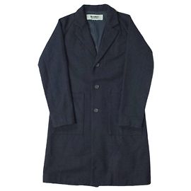 Autre Marque BASISBROEK VILTON Wool Chester Coat Navy Navy blue