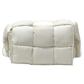 Bottega Veneta Candy Padded Tech Cassette Bag White