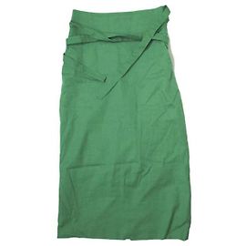 Autre Marque Gonna aderente in cotone e lino SACRA Verde