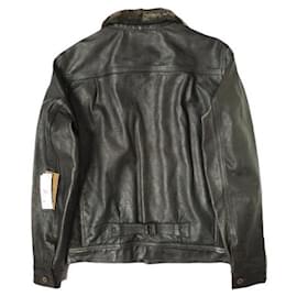 Ralph Lauren-RRL GRIZZLY JACKET Leather Jacket-Dark brown