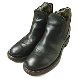 Ralph Lauren-RRL CONGRESS BOOT Full Grain Leather Boots-Black