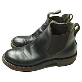 Ralph Lauren-RRL CONGRESS BOOT Full Grain Leather Boots-Black