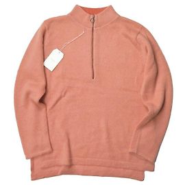 Autre Marque Bukht Mohair Zip-Mokkragen-Strickpullover in Pink Pink