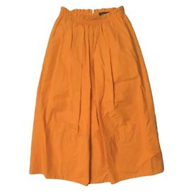 Autre Marque Jupe Drawer en coton orange à taille froncée Orange