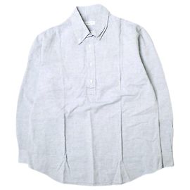 Salvatore Ferragamo Salvatore Piccolo Linen Oxford Pullover BD Shirt Blue