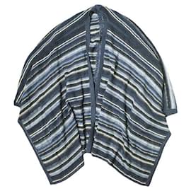 Ralph Lauren-Ralph Lauren Purple Label Linen Silk Knit Poncho Cardigan XS-S-Navy blue