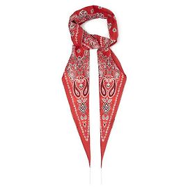 Sciarpa in cotone e seta VARANA Paisley di Acne Studios Rosso