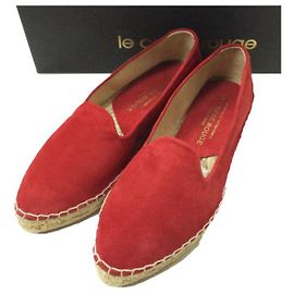 Autre Marque LE CRABE ROUGE Suede Espadrilles Shoes Red