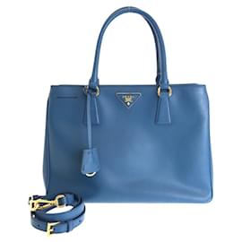 Prada-Prada Saffiano Galleria Leather Tote Bag-Blue