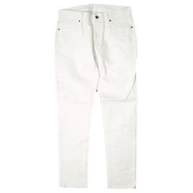Autre Marque JEANS e-L805 Jeans Tapered de Algodón Elástico Blanco