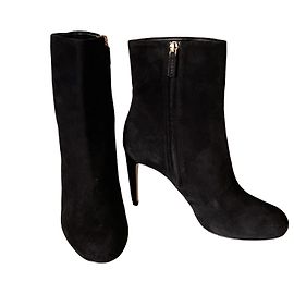 Gucci Black Leather Ankle Boots Black
