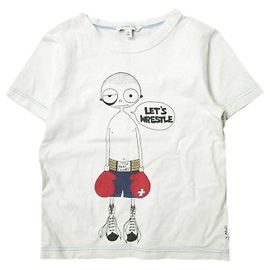 Autre Marque Camiseta Let's Wrestle de Little Marc Jacobs Kids Blanco