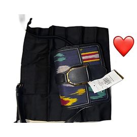 Ralph Lauren Collection Tracolla Welington seta e stampa ikat Blu navy